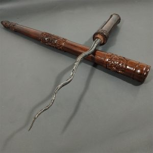 Tongkat Komando Isi Tombak Pusaka Cacing Kanil Sepuh Kuno