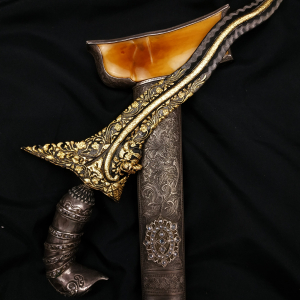 Keris Bugis Naga Raja Kinatah Emas