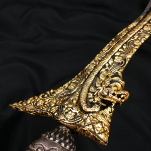 Keris Bugis Naga Raja Kinatah Emas