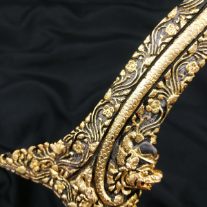 Keris Bugis Naga Raja Kinatah Emas