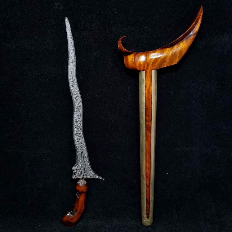 Keris Singo Barong Ngemut Emas Pamor Segoro Wedhi