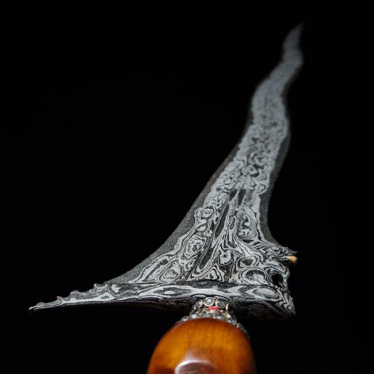 Keris Singo Barong Ngemut Emas Pamor Segoro Wedhi