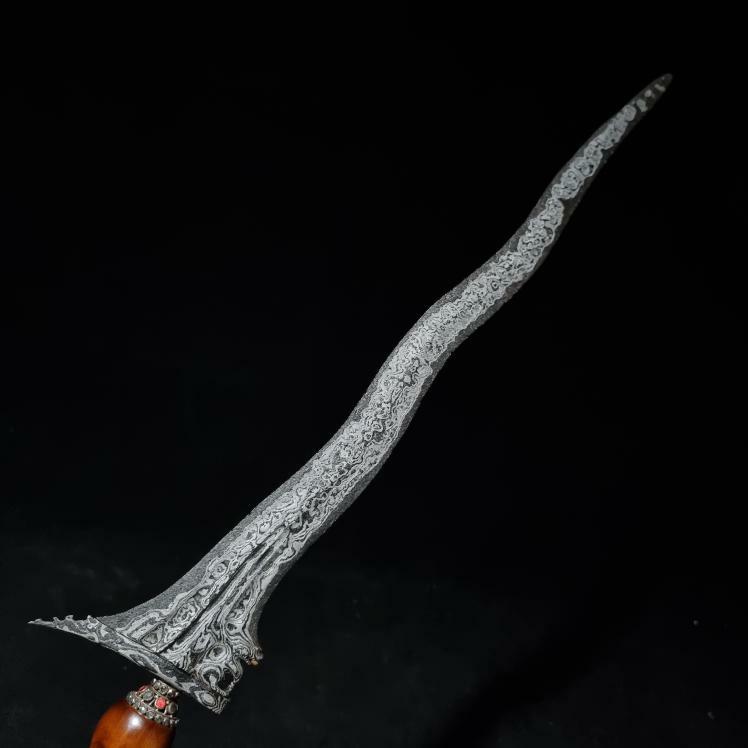 Keris Singo Barong Ngemut Emas Pamor Segoro Wedhi