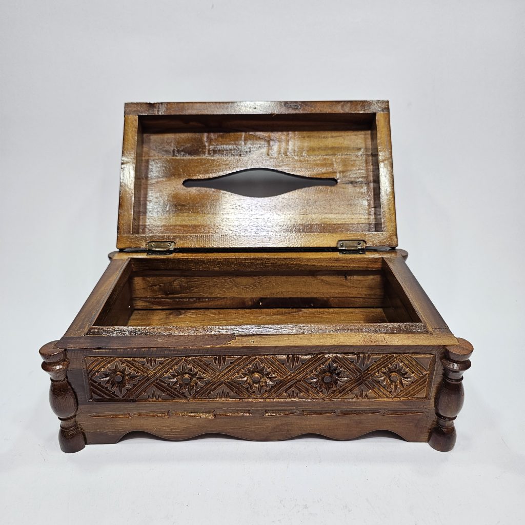 Tempat Tisu Ukir Kayu Jati