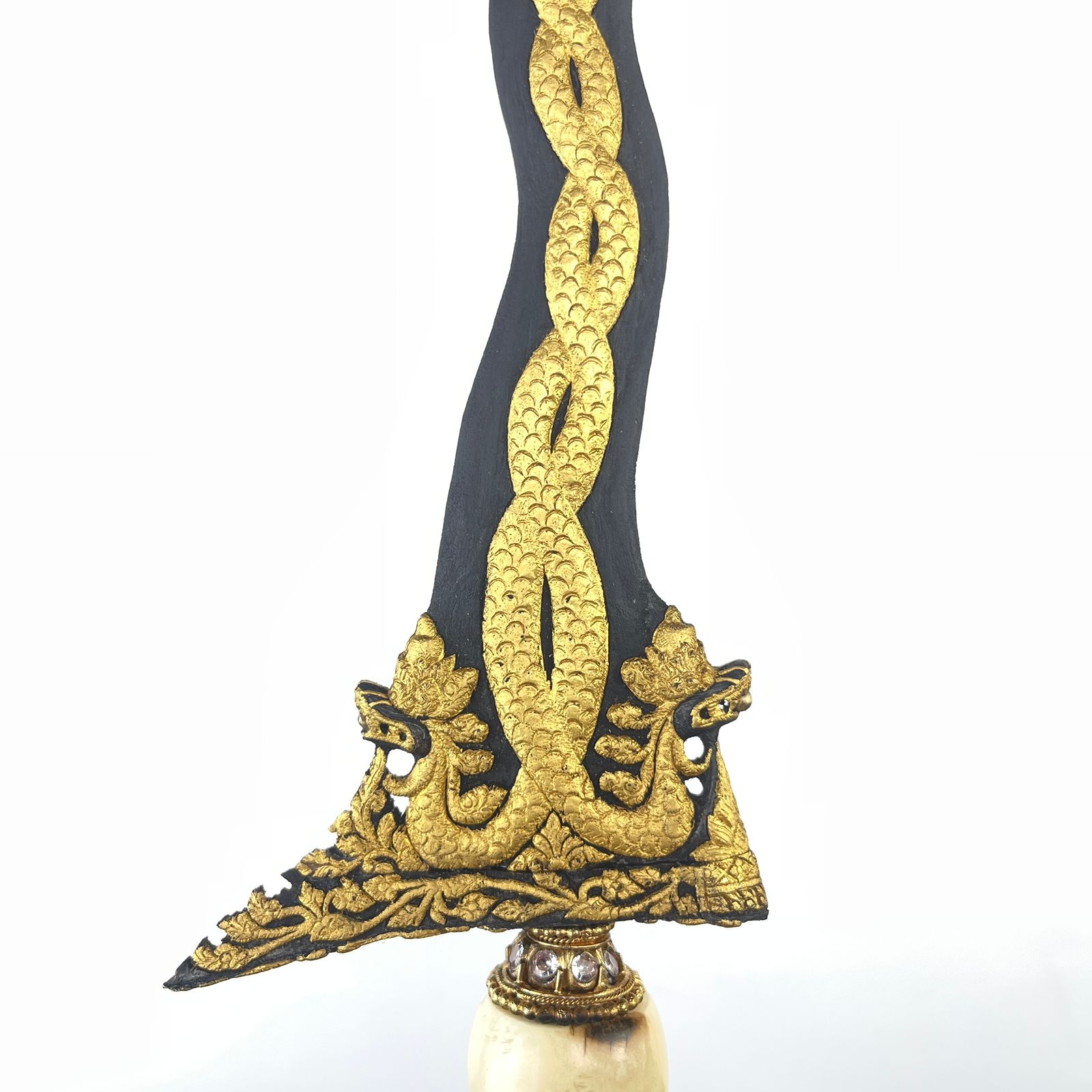 Keris Naga Temanten Tinatah Emas Tangguh Cirebon Sepuh