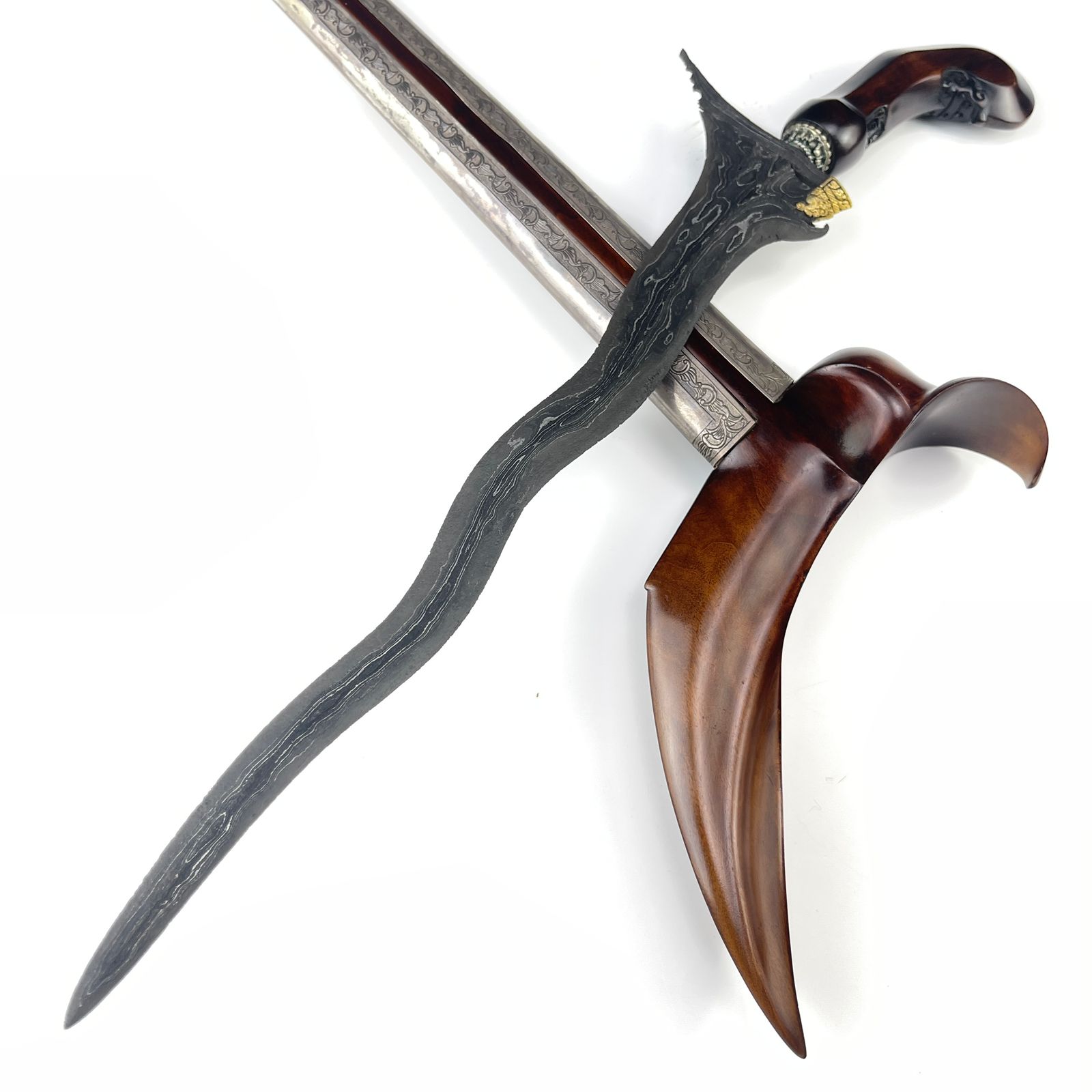 Keris Pandawa Lare Luk 5 Tinatah Emas Panji Wilis Sepuh