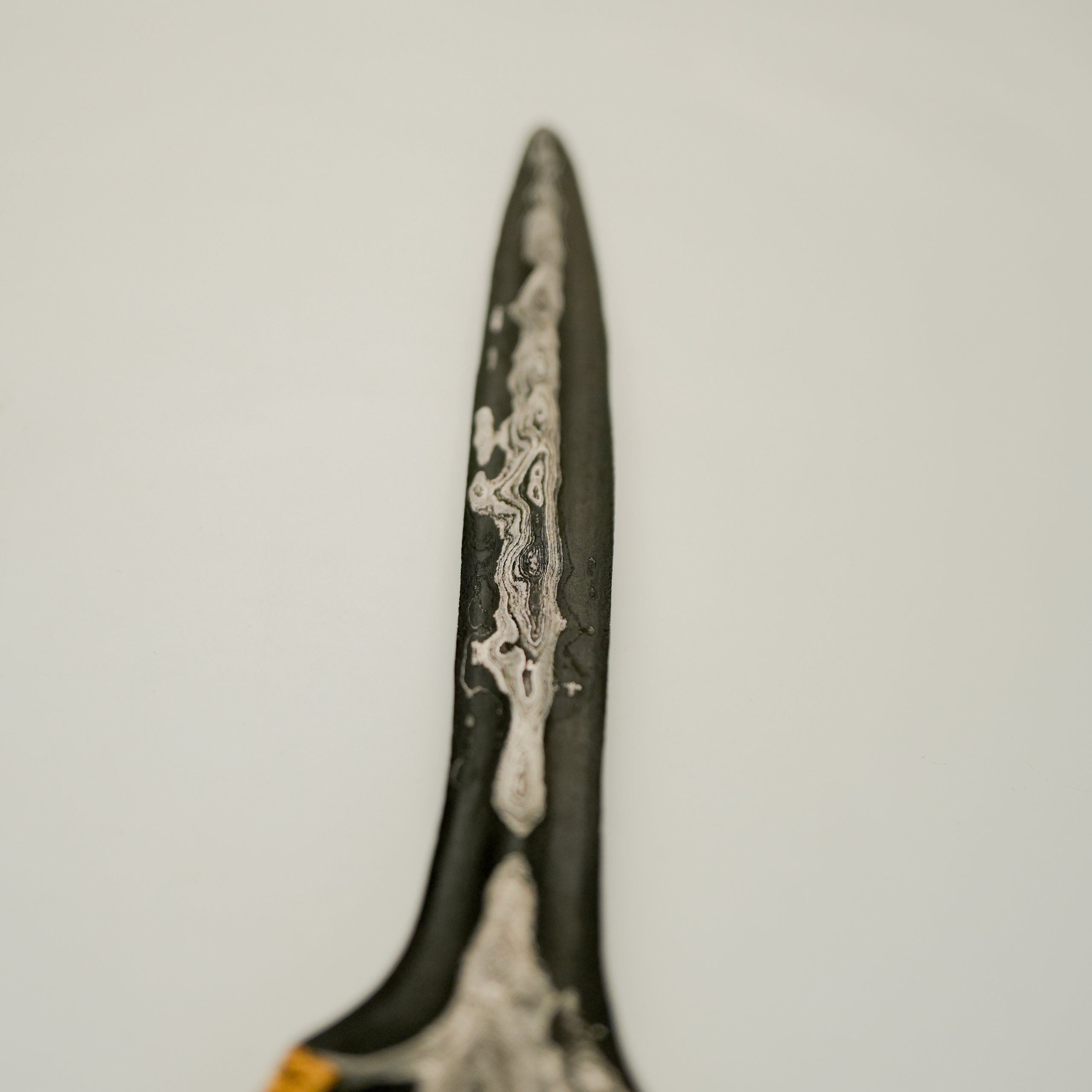 Keris Makoro Kinatah Emas Pamor Wiji Timun