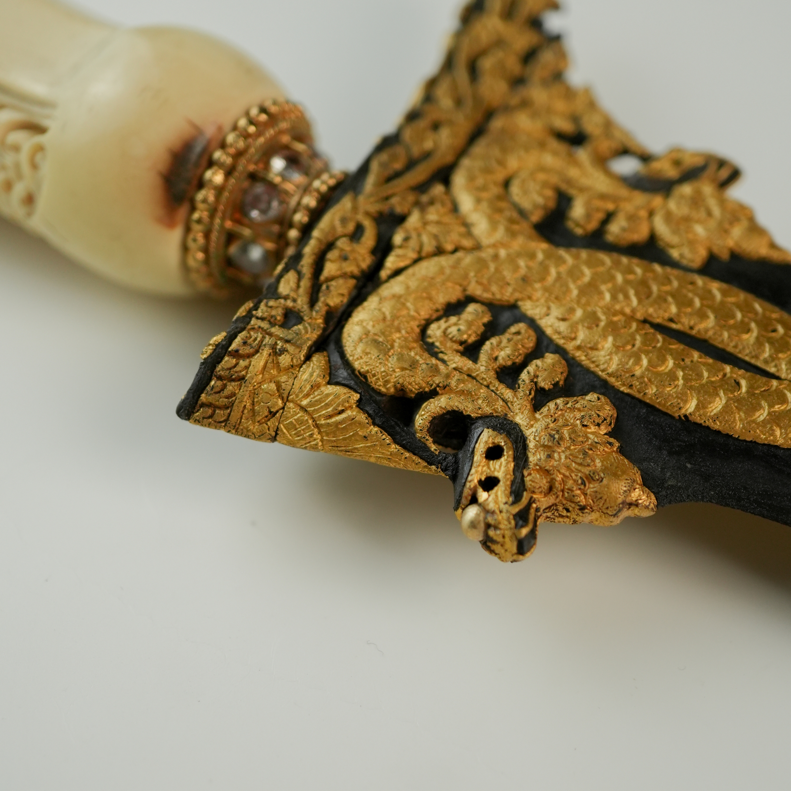 Keris Naga Penganten Kinatah Emas