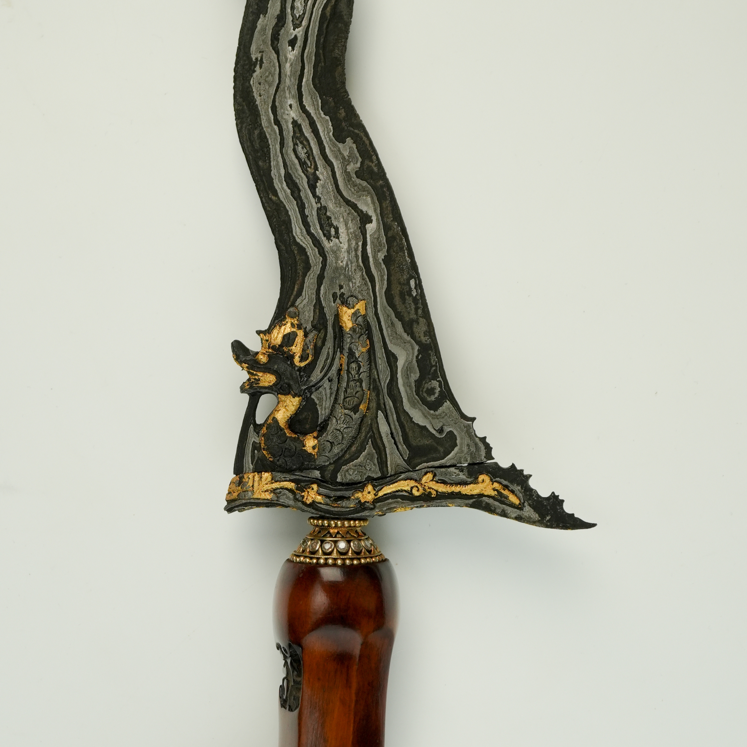 Keris Nogo Siluman Kinatah Emas Madura Sepuh