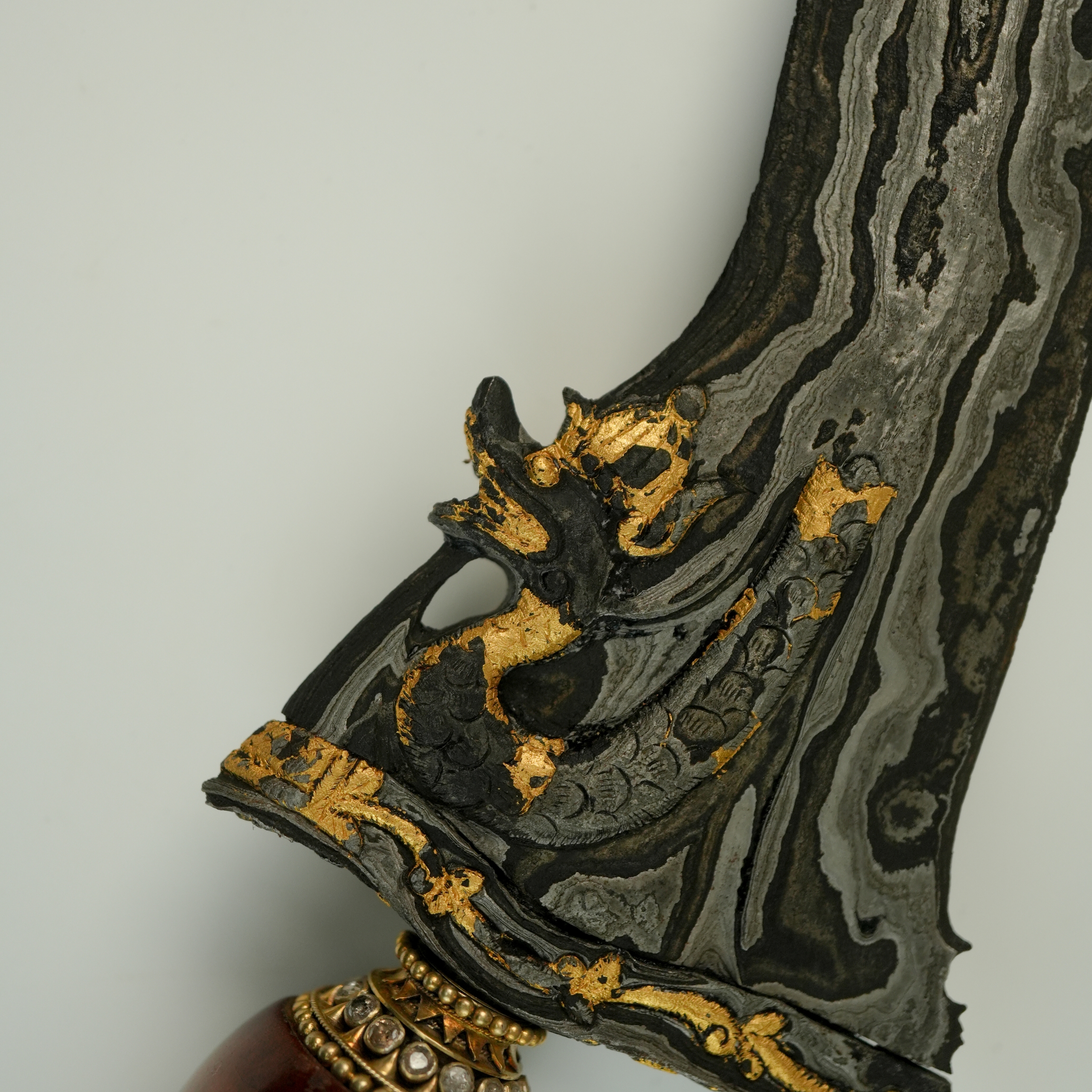 Keris Nogo Siluman Kinatah Emas Madura Sepuh