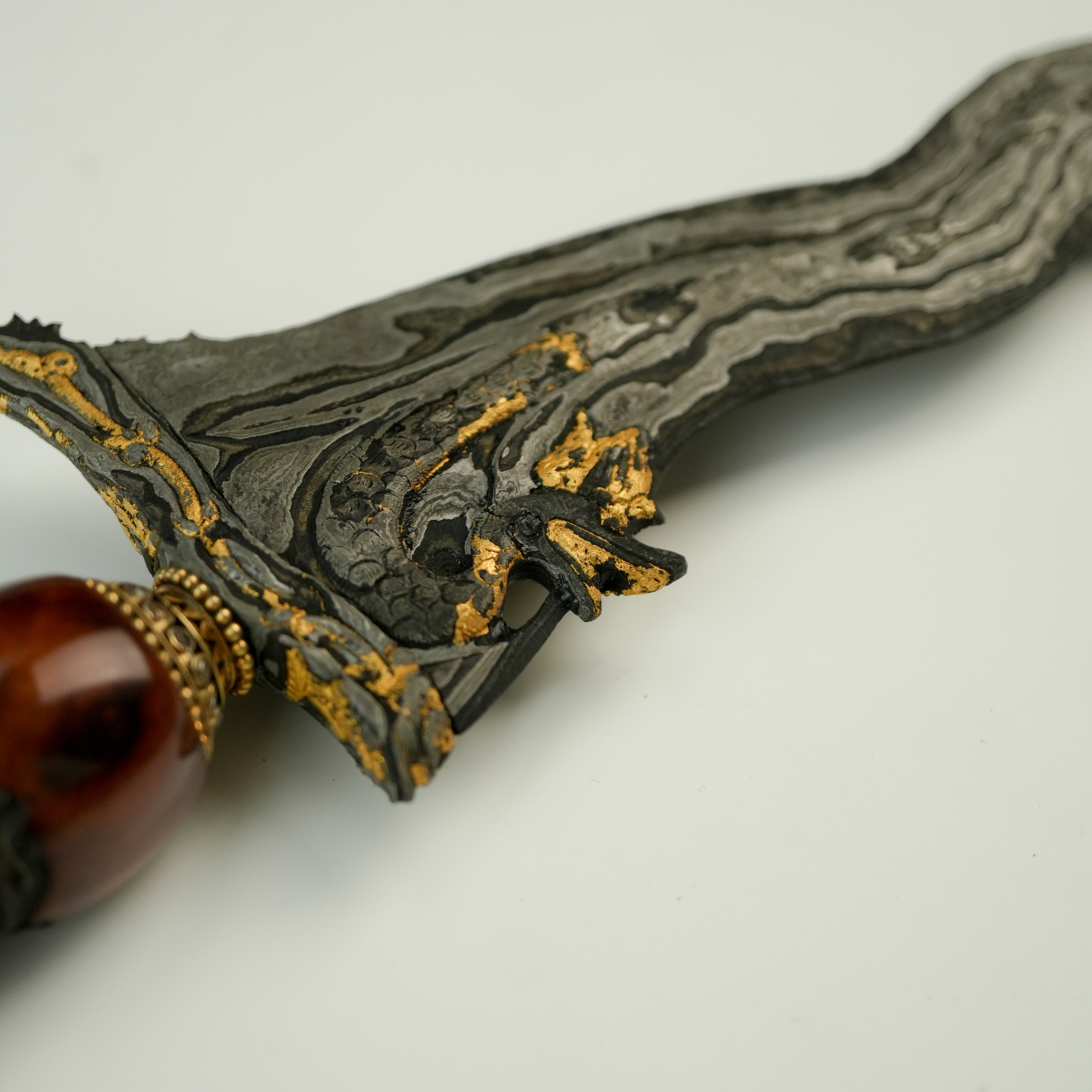 Keris Nogo Siluman Kinatah Emas Madura Sepuh
