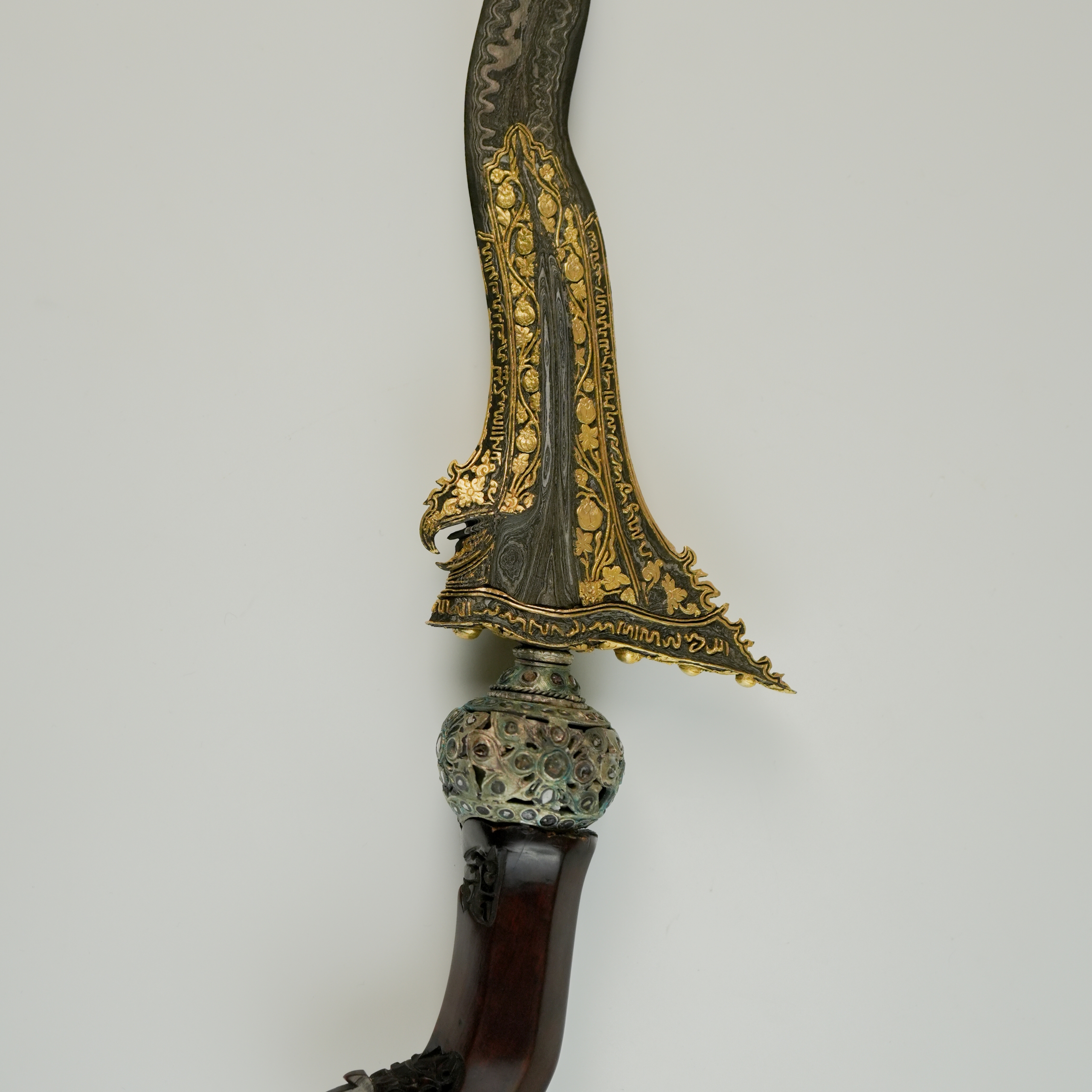 Keris Panimbal Kinatah Emas Pamor Untu Walang