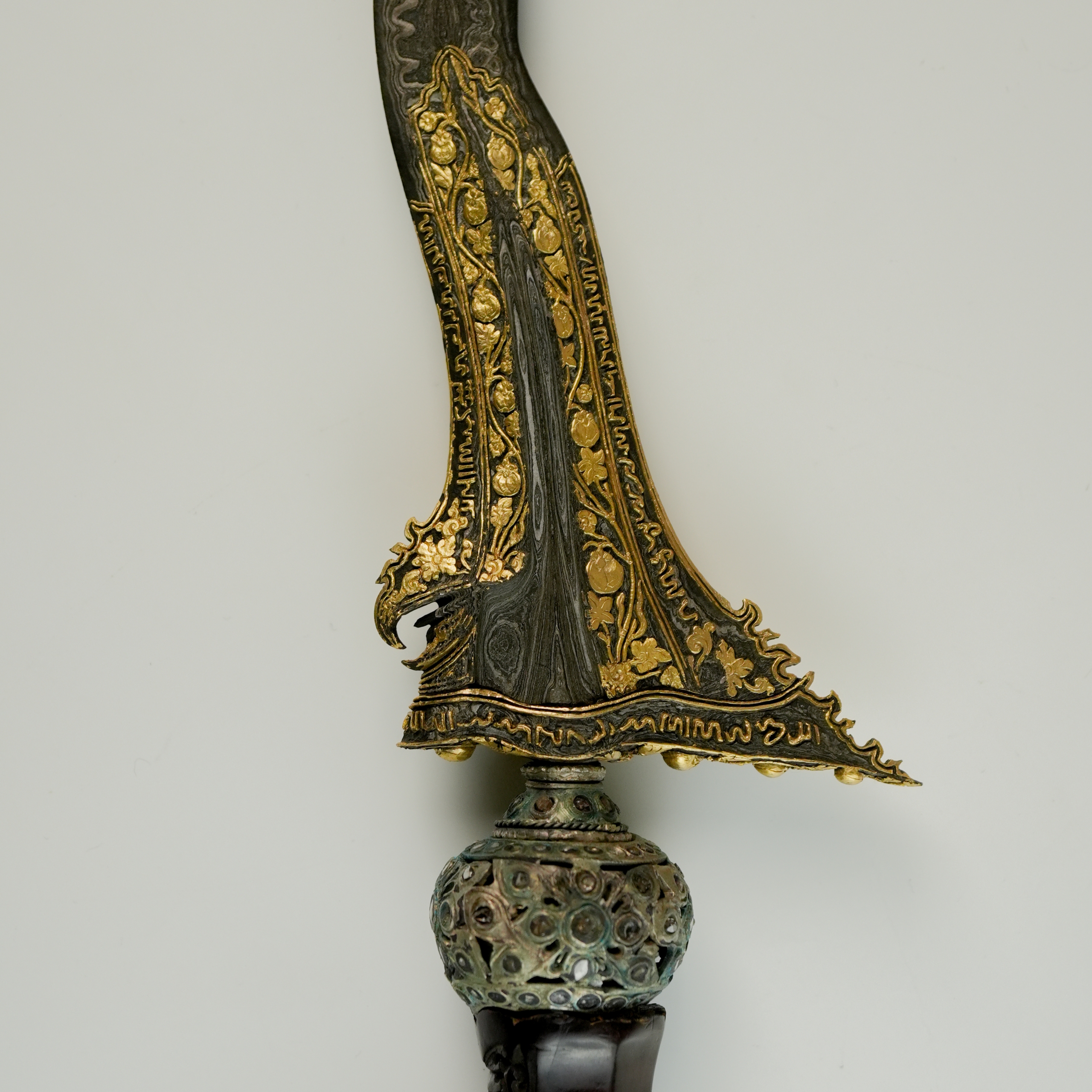 Keris Panimbal Kinatah Emas Pamor Untu Walang