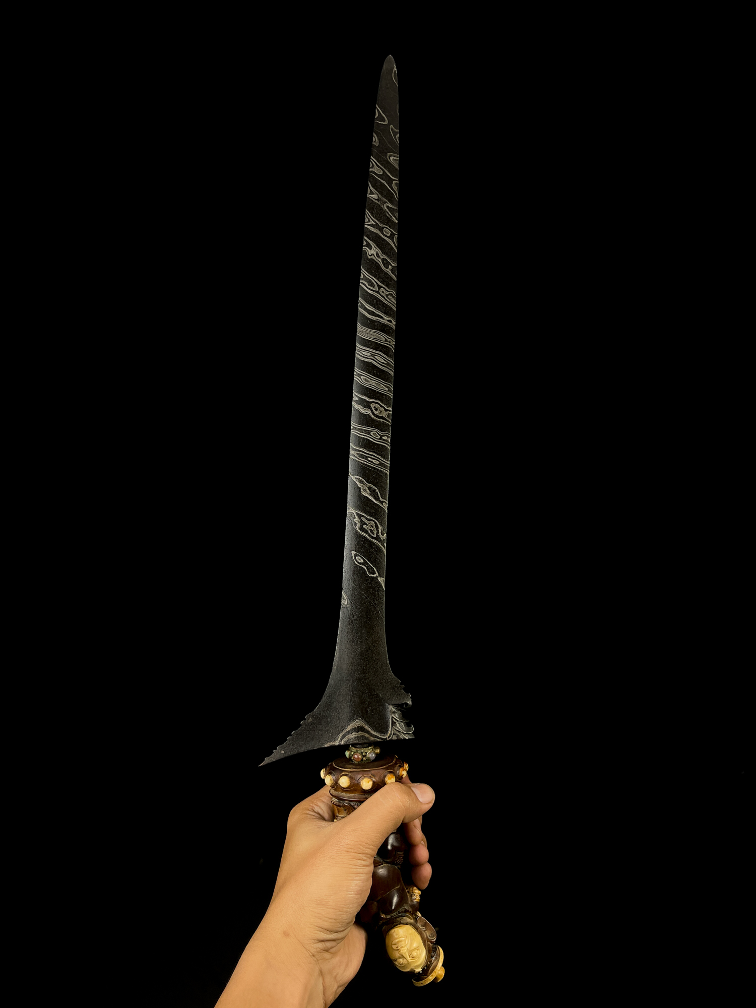 Keris Pusaka Bali Sempane Ganje Iras Pamor Buntel Mayit