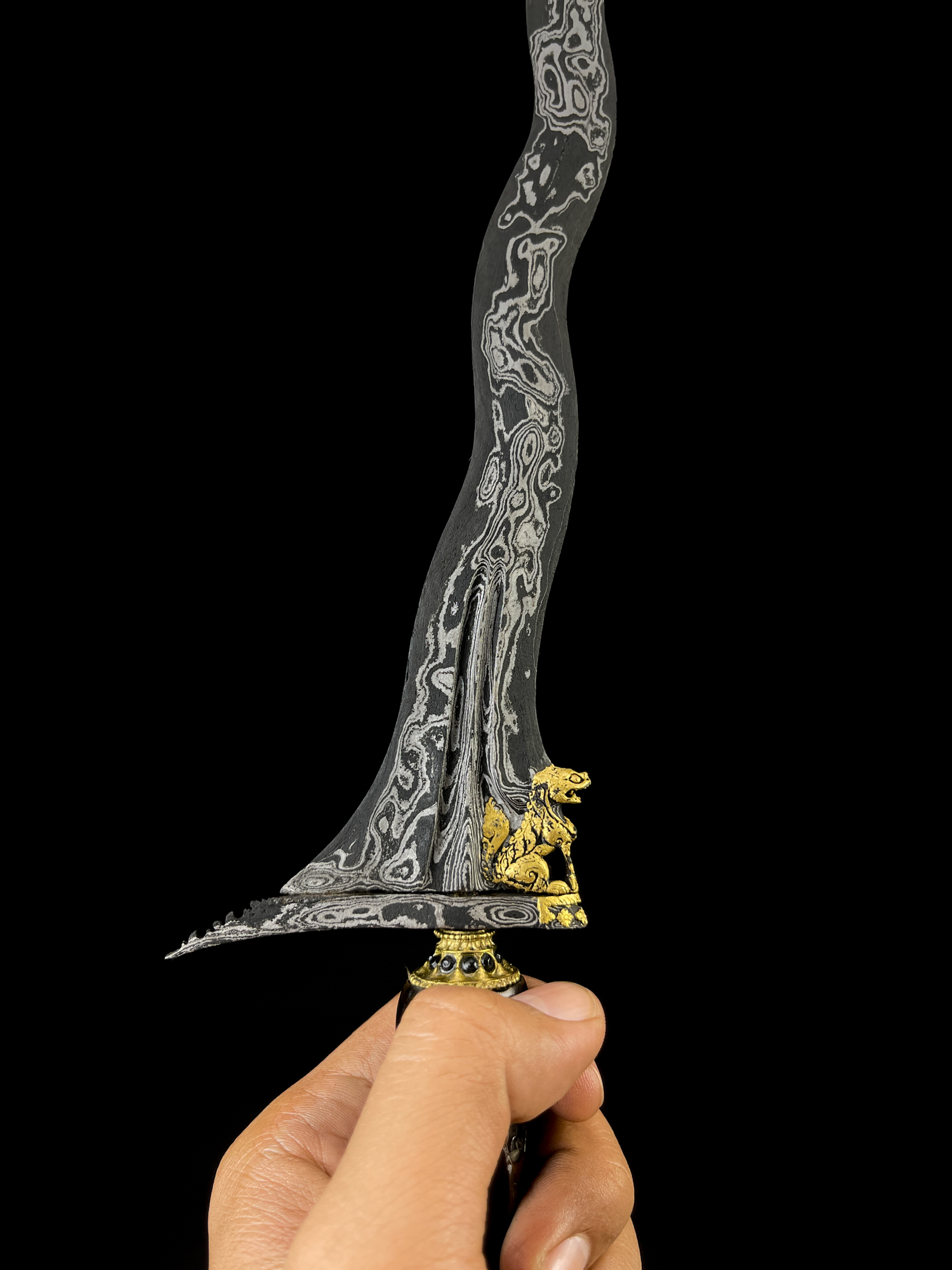 Keris Pusaka Singo Barong Luk 11 Tinatah Emas Mataram Sultan Agung