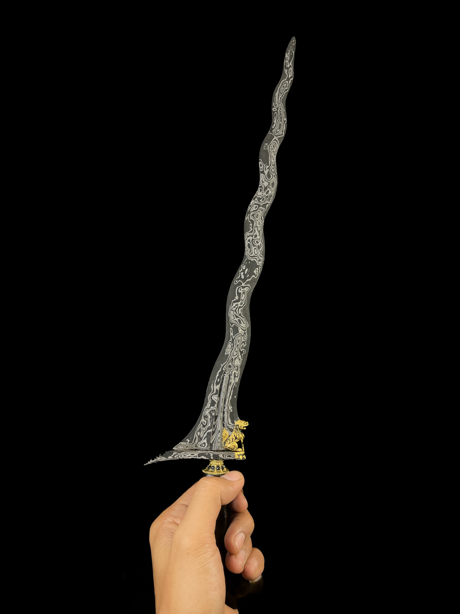 Keris Pusaka Singo Barong Luk 11 Tinatah Emas Mataram Sultan Agung