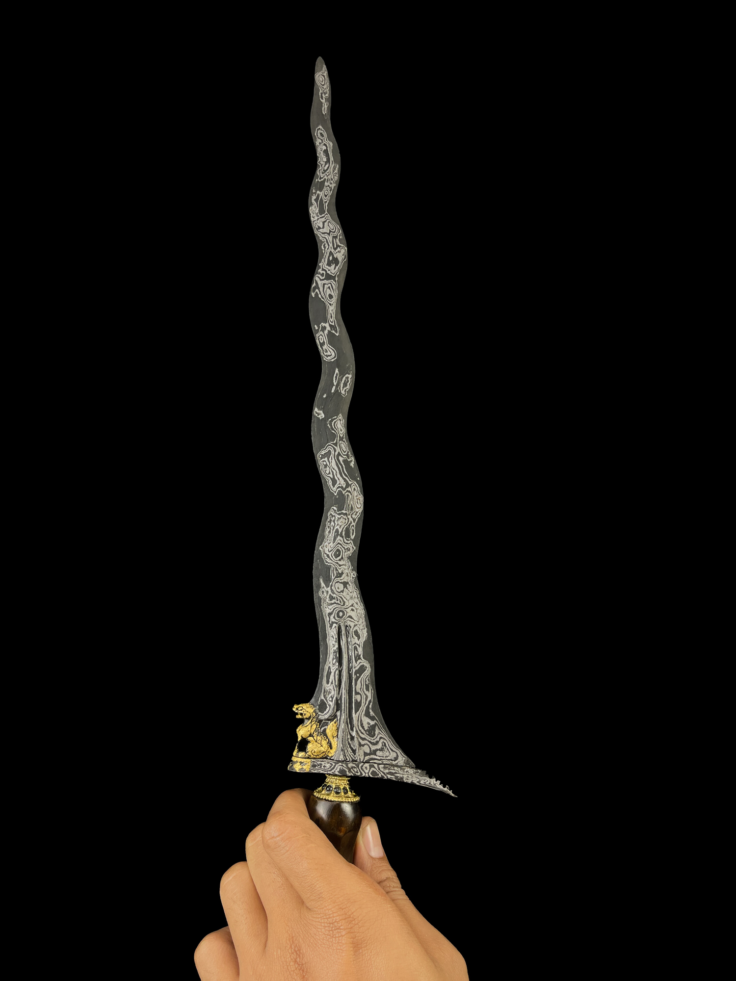 Keris Pusaka Singo Barong Luk 11 Tinatah Emas Mataram Sultan Agung