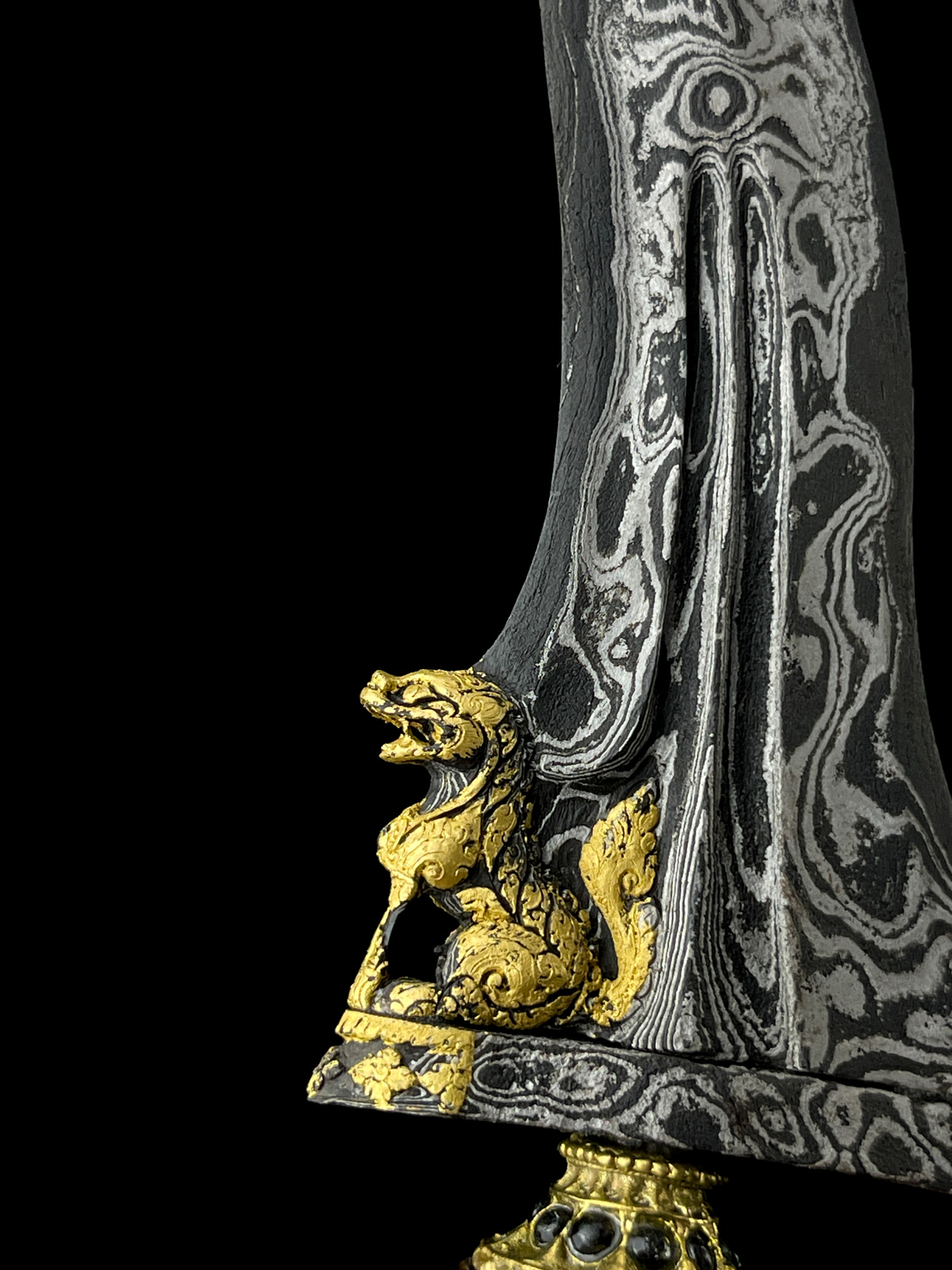 Keris Pusaka Singo Barong Luk 11 Tinatah Emas Mataram Sultan Agung