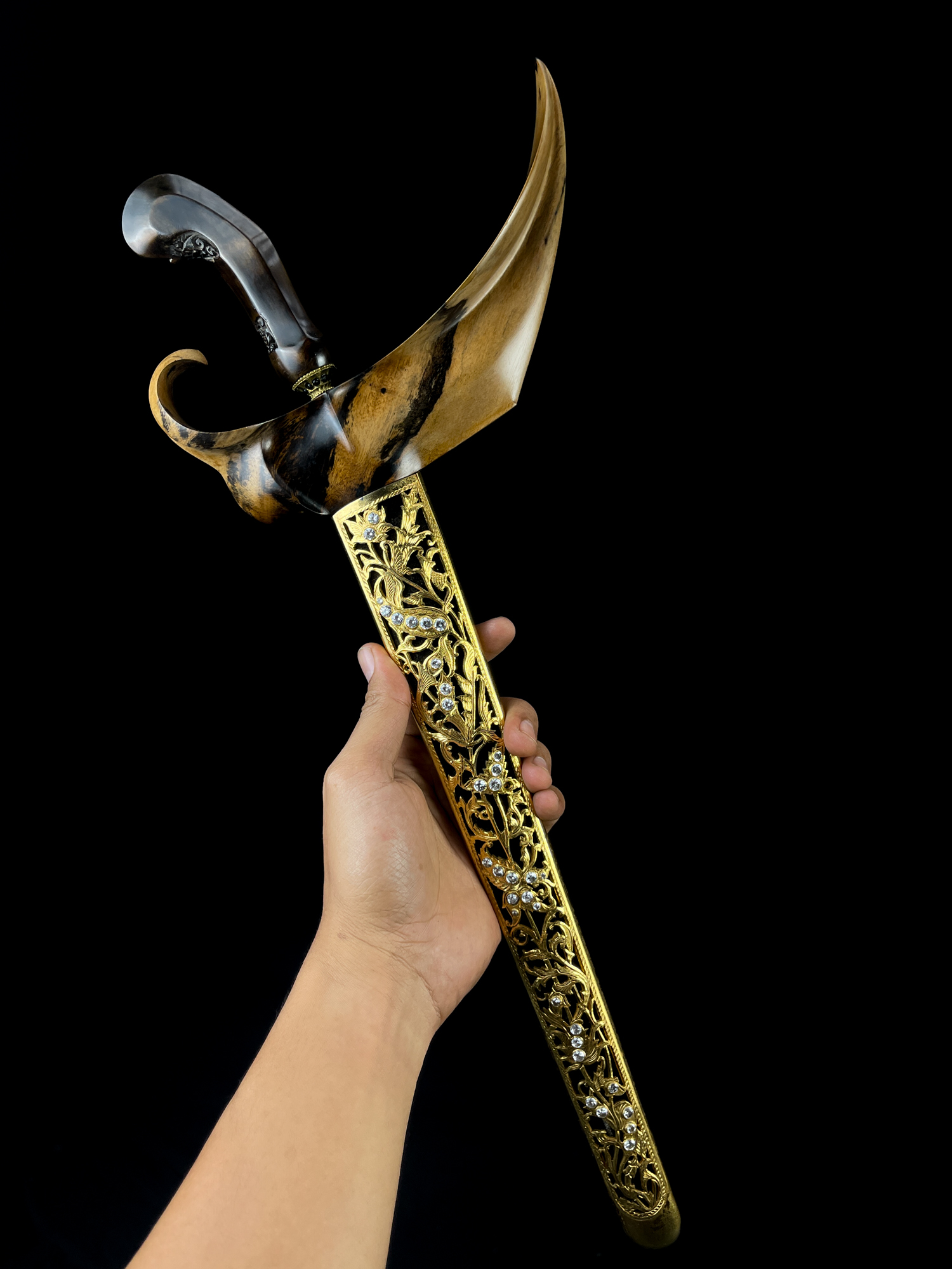 Keris Pusaka Singo Barong Luk 11 Tinatah Emas Mataram Sultan Agung