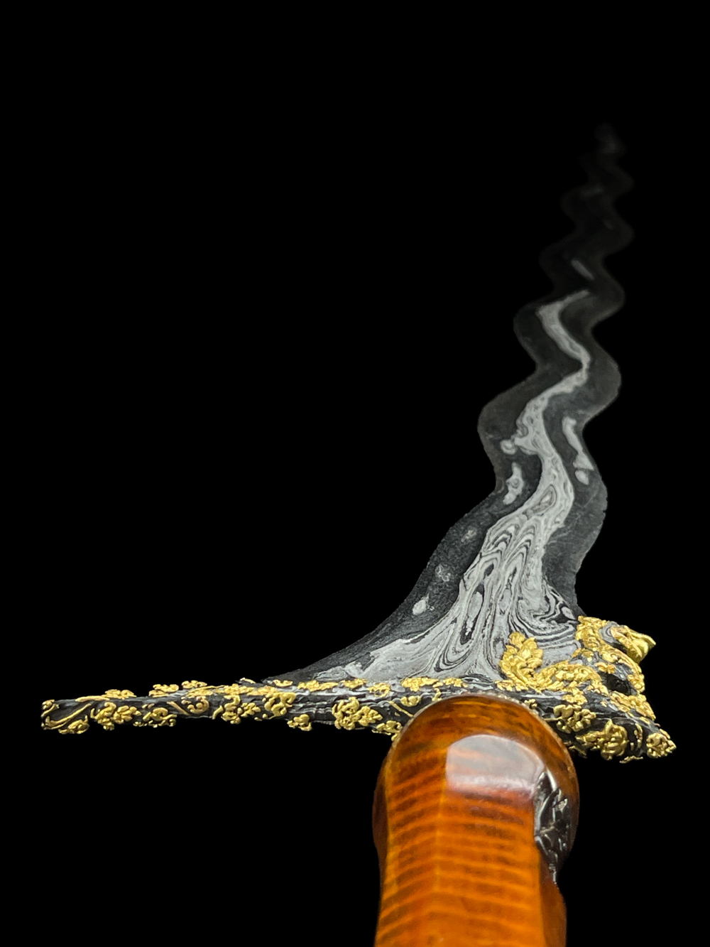 Keris Singo Barong Luk 13 Mataram Senopaten Kinatah Emas