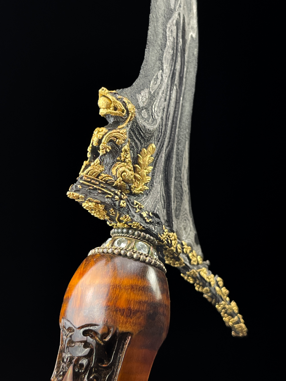 Keris Singo Barong Luk 13 Mataram Senopaten Kinatah Emas