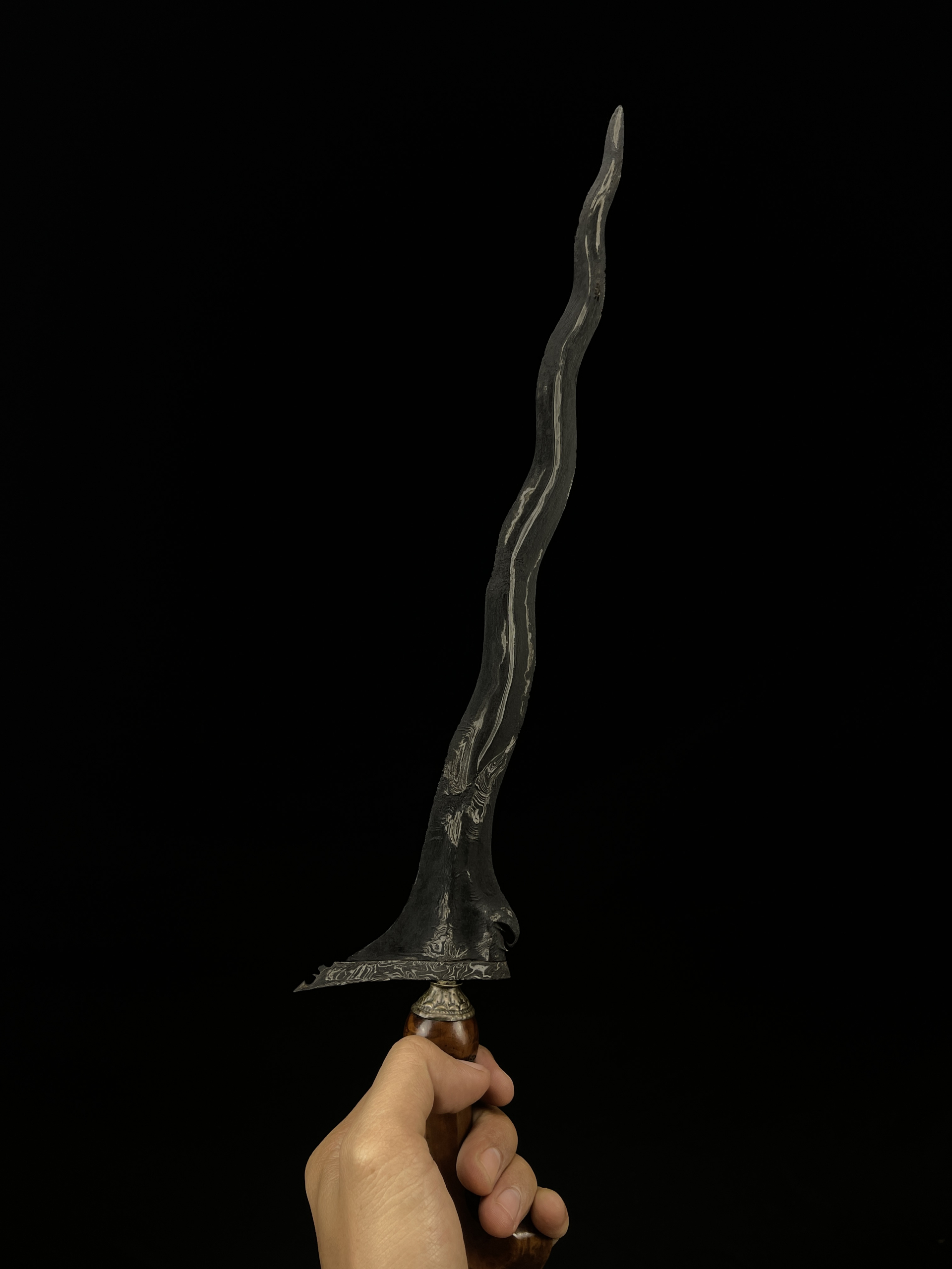 Keris Majapahit Carang Soka Pamor Lar Gangsir Tejo Kinurung