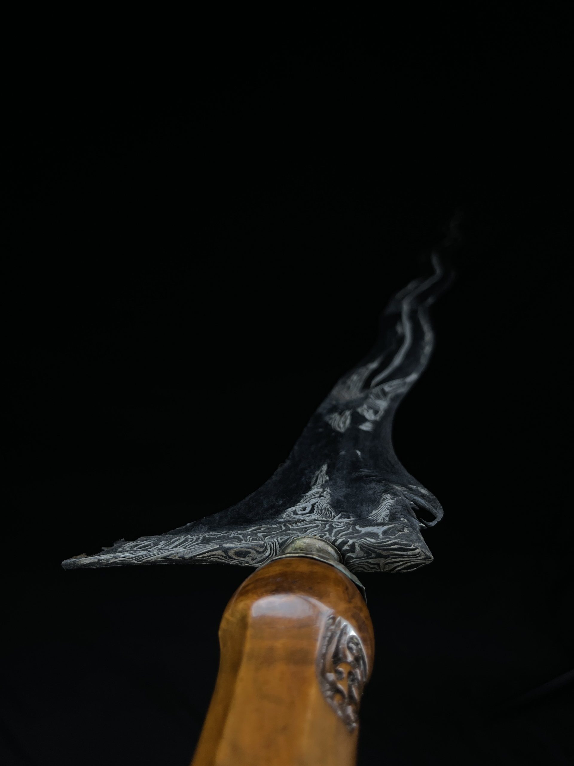 Keris Majapahit Carang Soka Pamor Lar Gangsir Tejo Kinurung