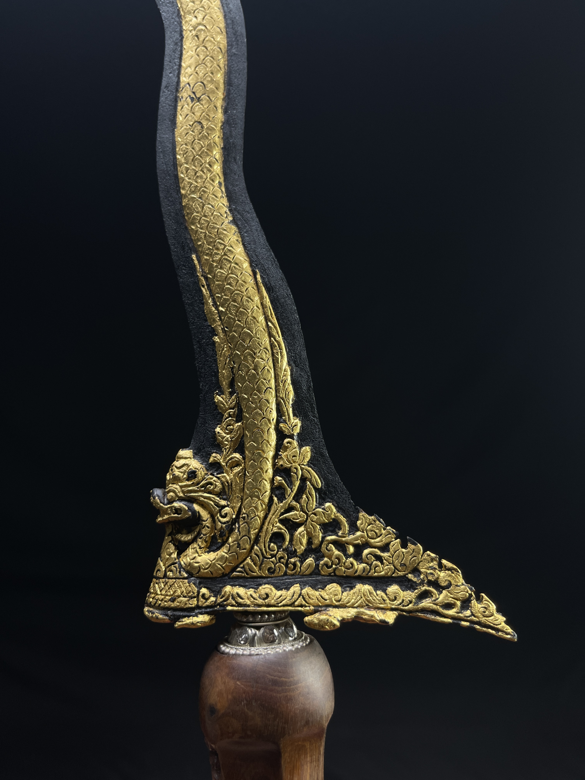 Keris Naga Sapta Tinatah Emas Asli