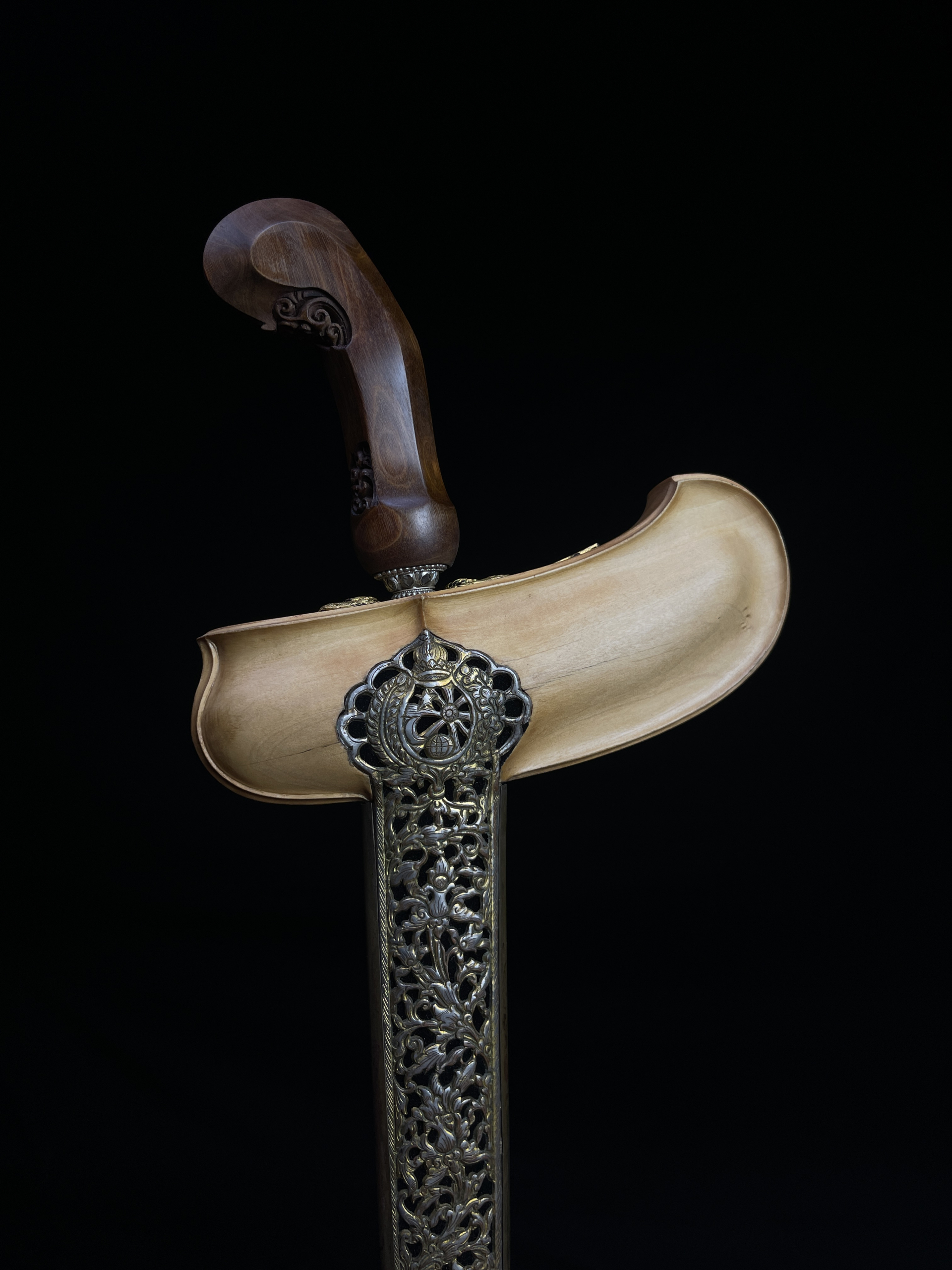 Keris Naga Sapta Tinatah Emas Asli