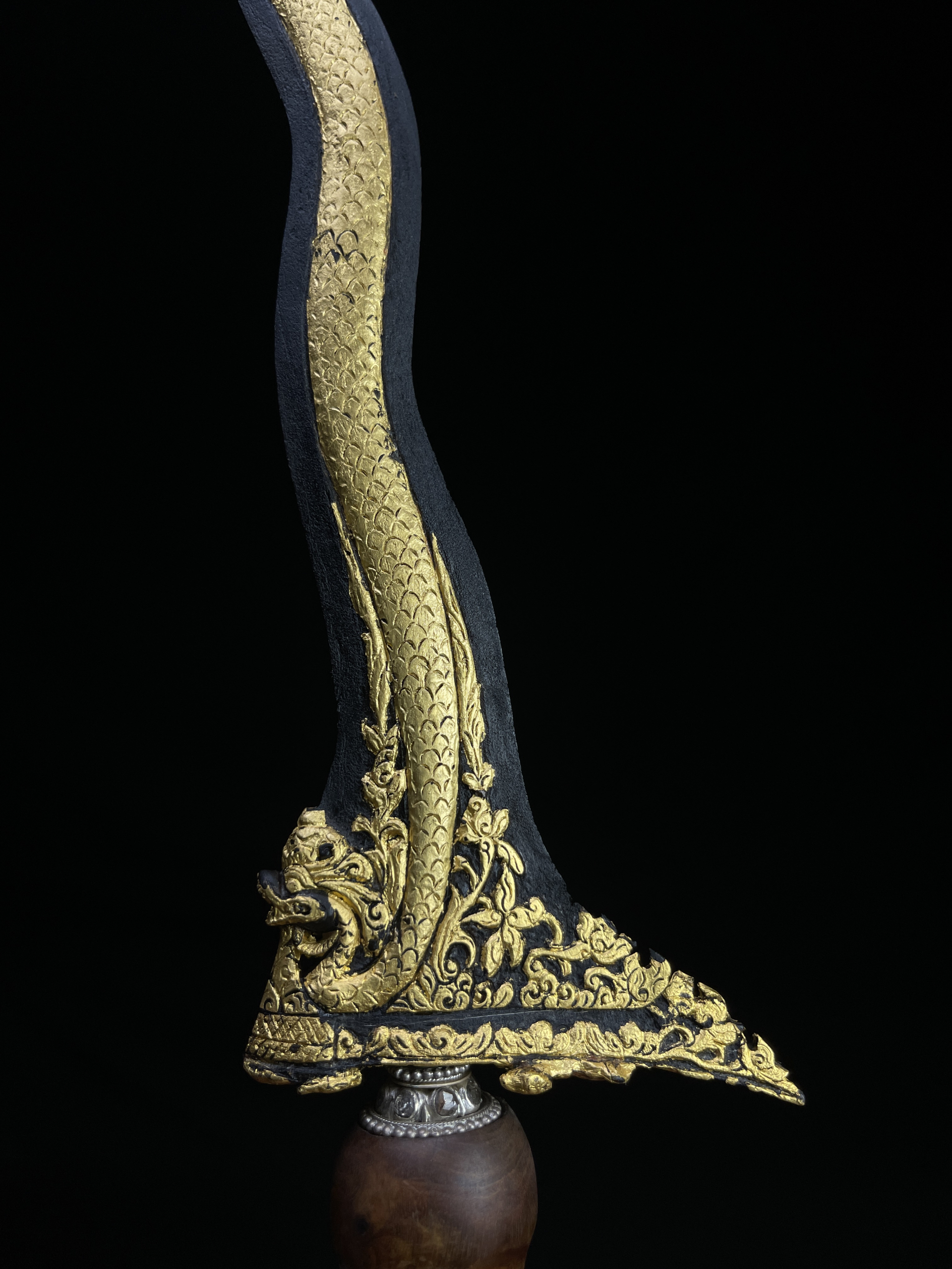 Keris Naga Sapta Tinatah Emas Asli