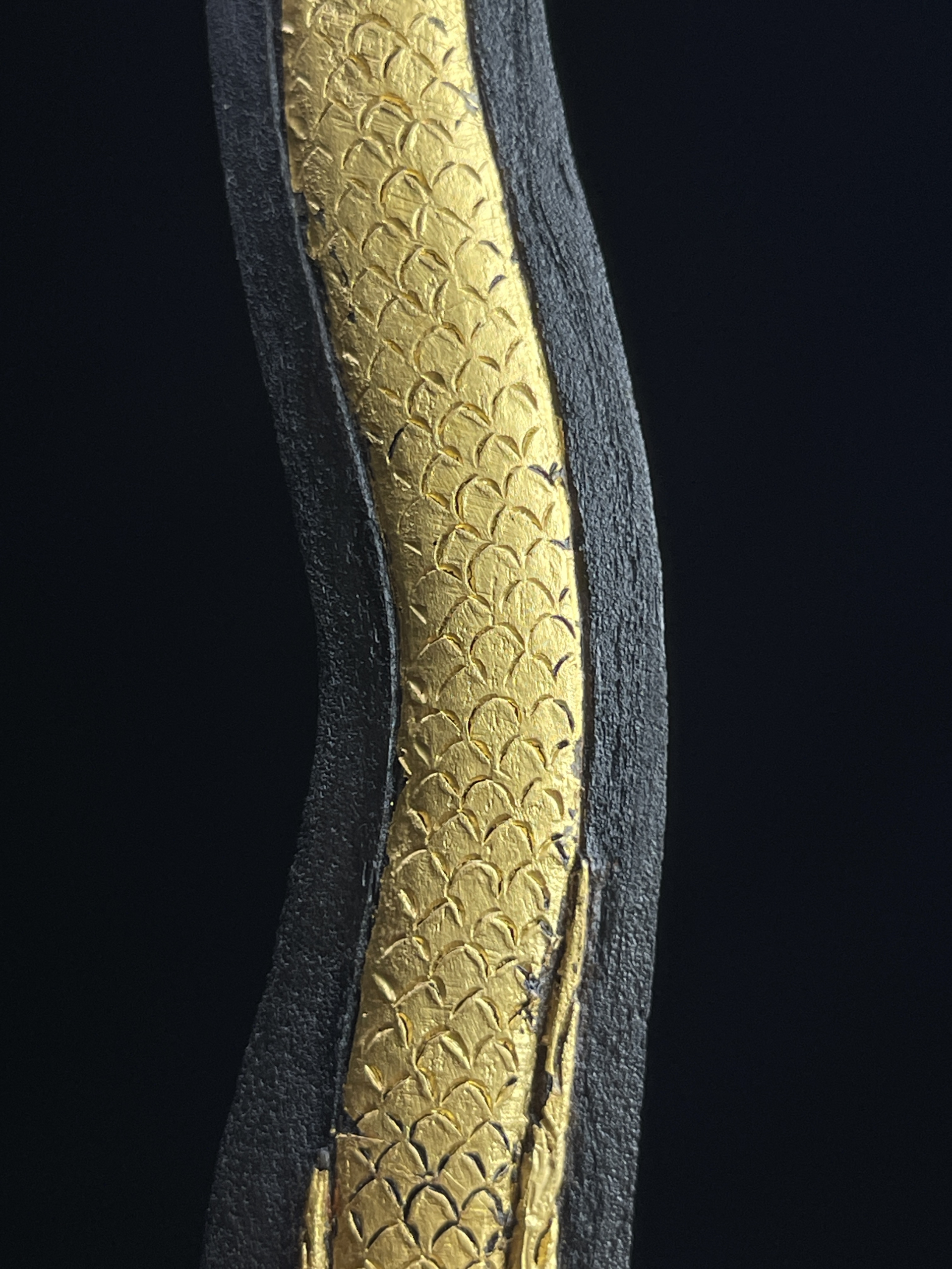 Keris Naga Sapta Tinatah Emas Asli